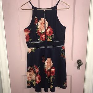 BCX Navy Floral Mini Dress